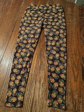 LuLaRoe One Size Leggings Russian Nesting Dolls Babushka Print Casual Skinny